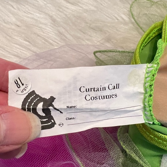 Curtain Call Costumes Dance Dress Up Play Fairy Child Size 12 Sequins Green - Picture 8 of 13